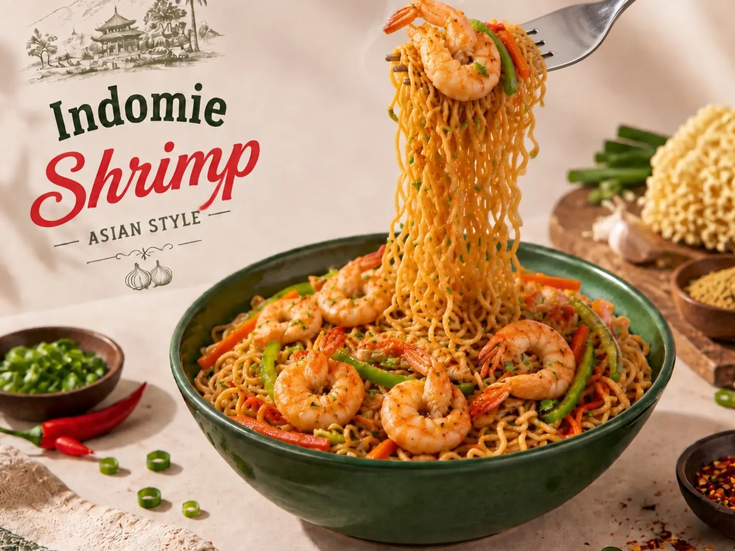 Larg Shrimp Indomie
