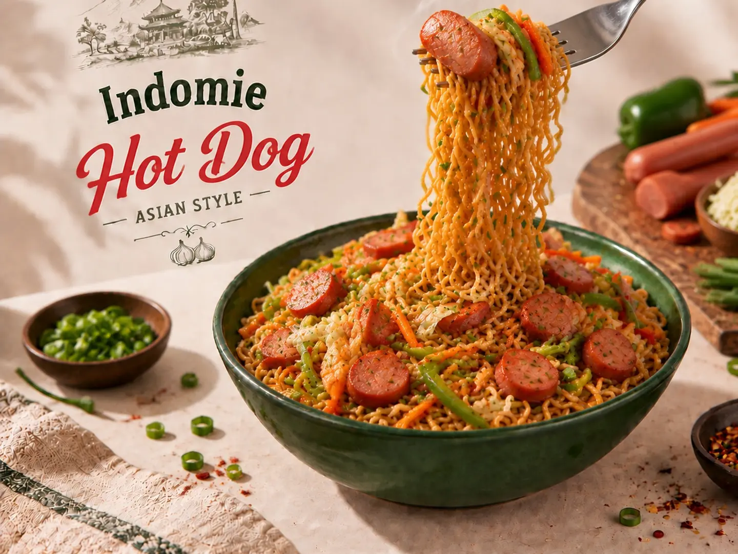 Large Indomie Hot Dog