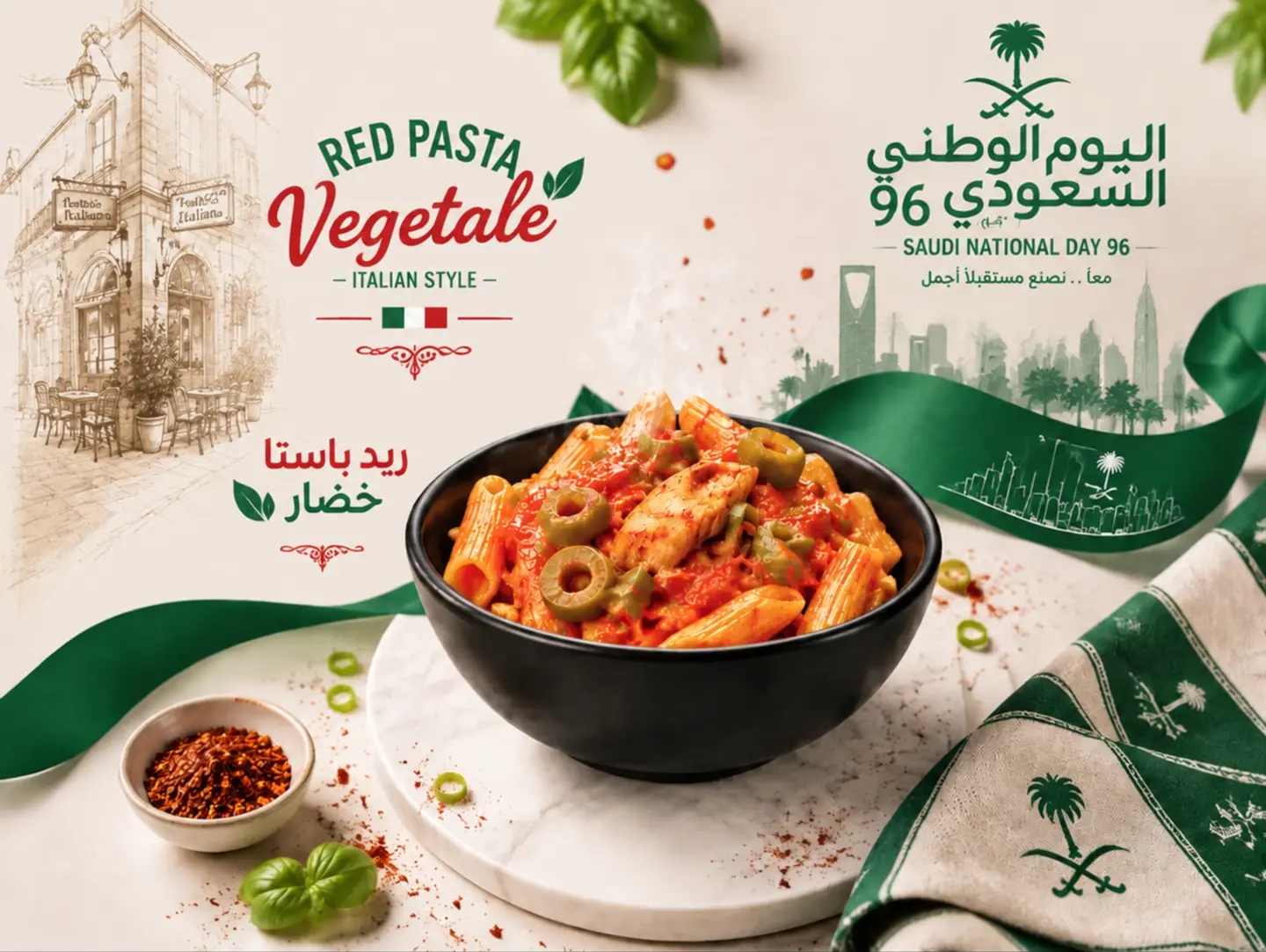 Mini Red Vegetable Pasta