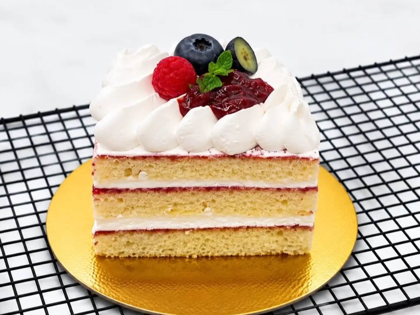Cake With Berry And Lemon Filling