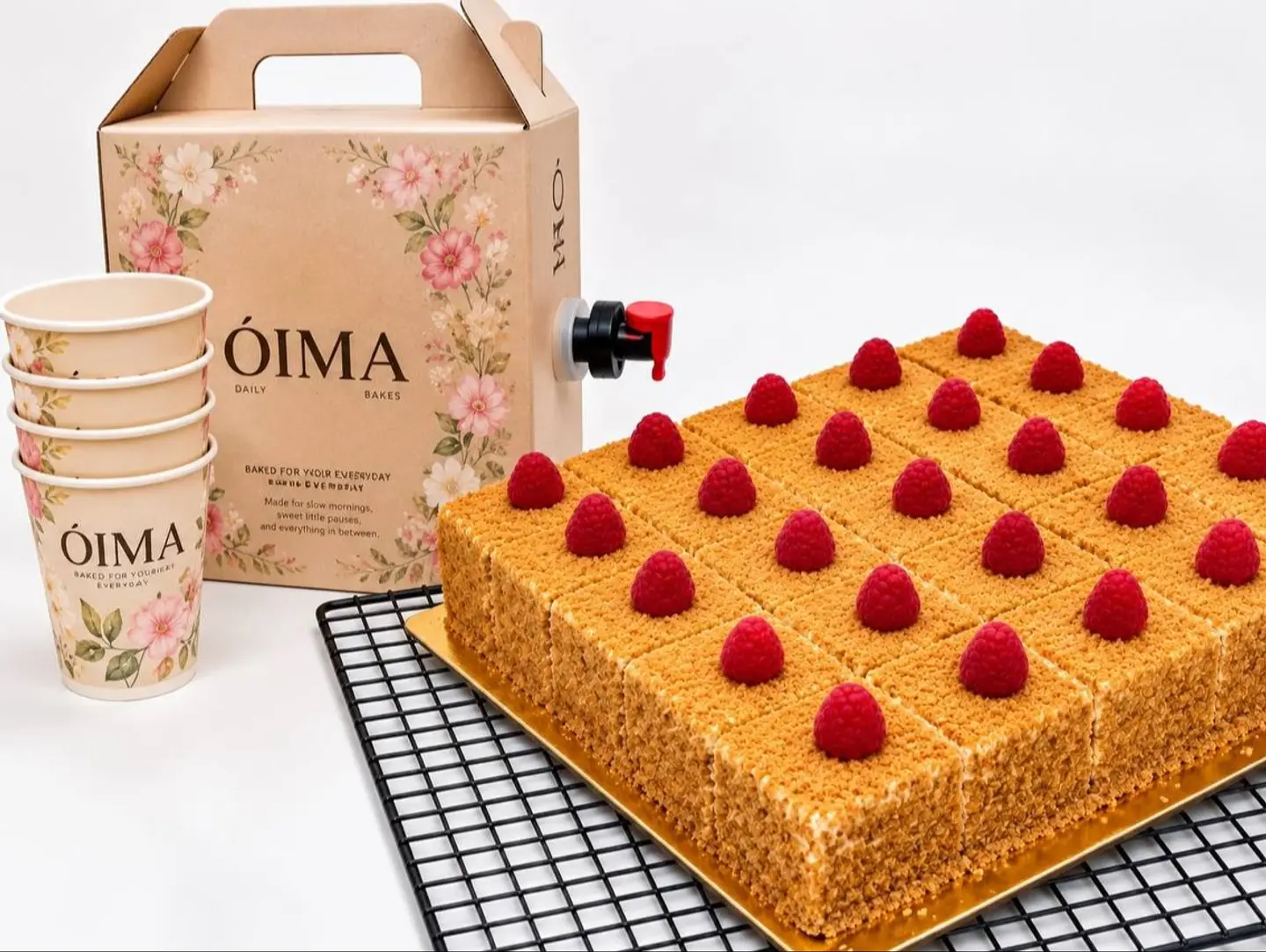 Honey Cake With A Liter Of Coffee