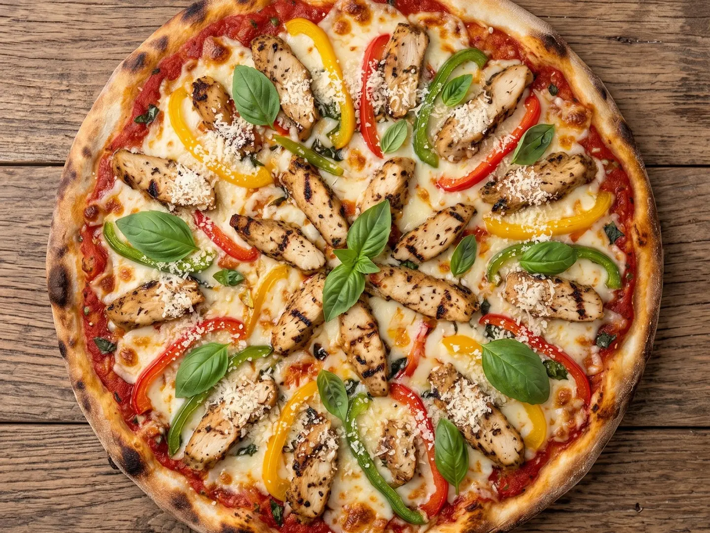 Flower Chicken Pizza