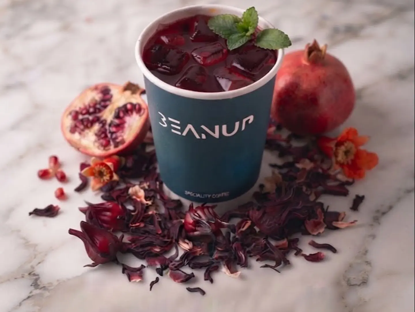 Iced Hibiscus Pomegranate