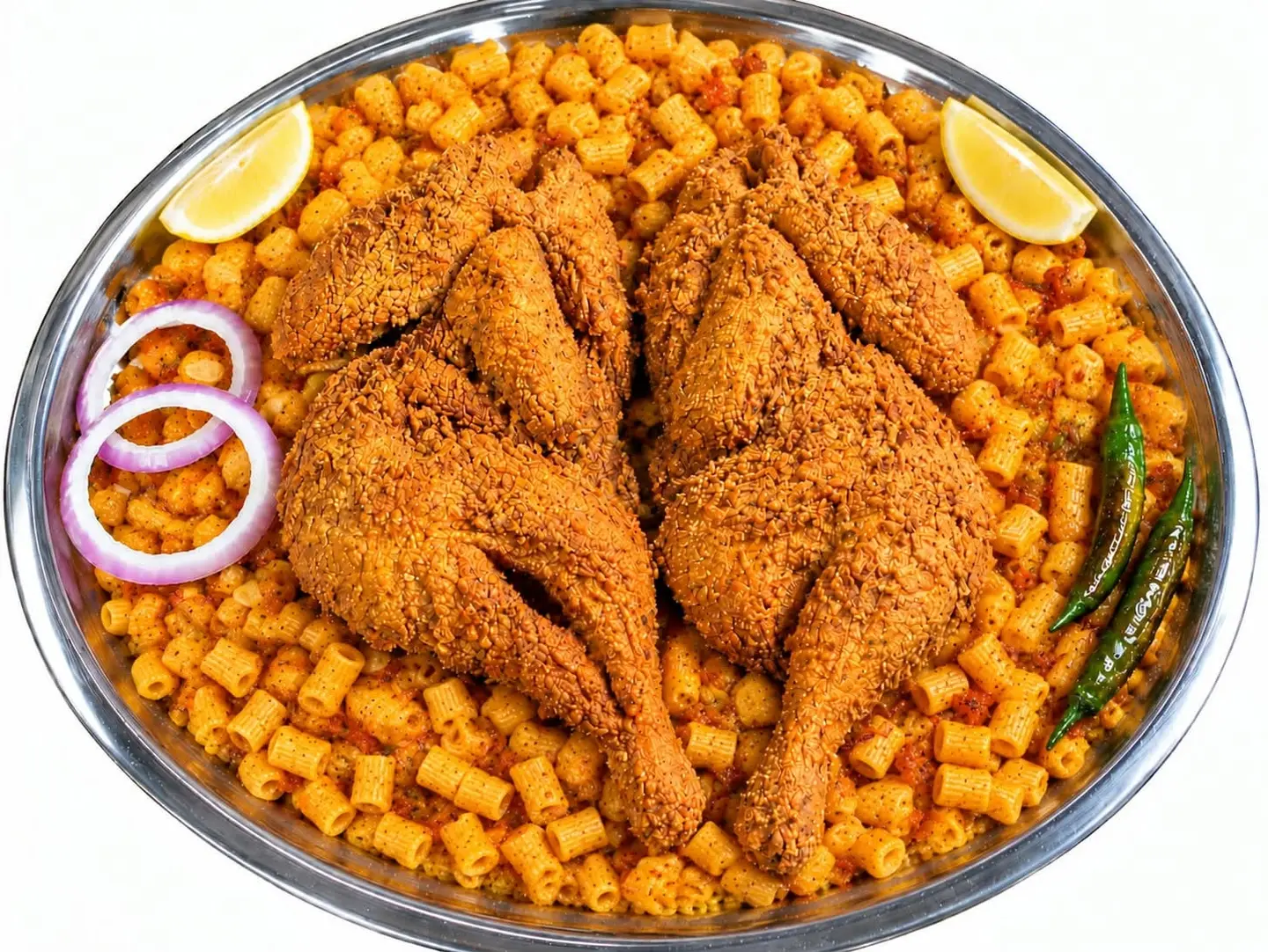 Whole Fried Chicken With Pasta