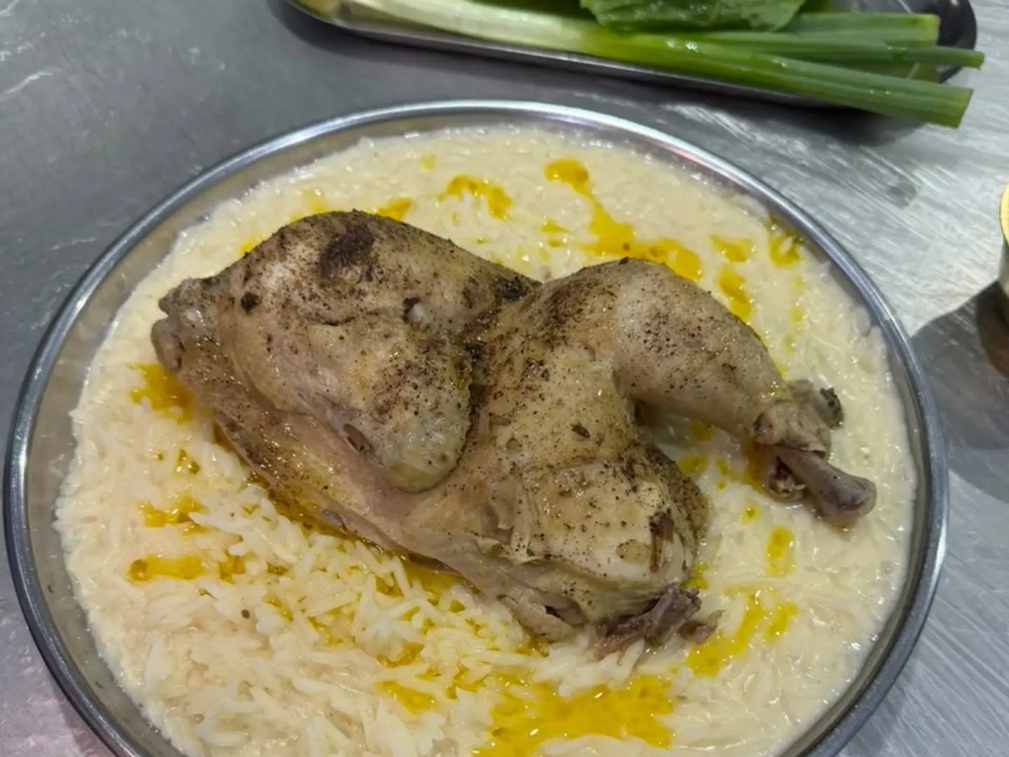 Half Chicken With Celeeq Rice