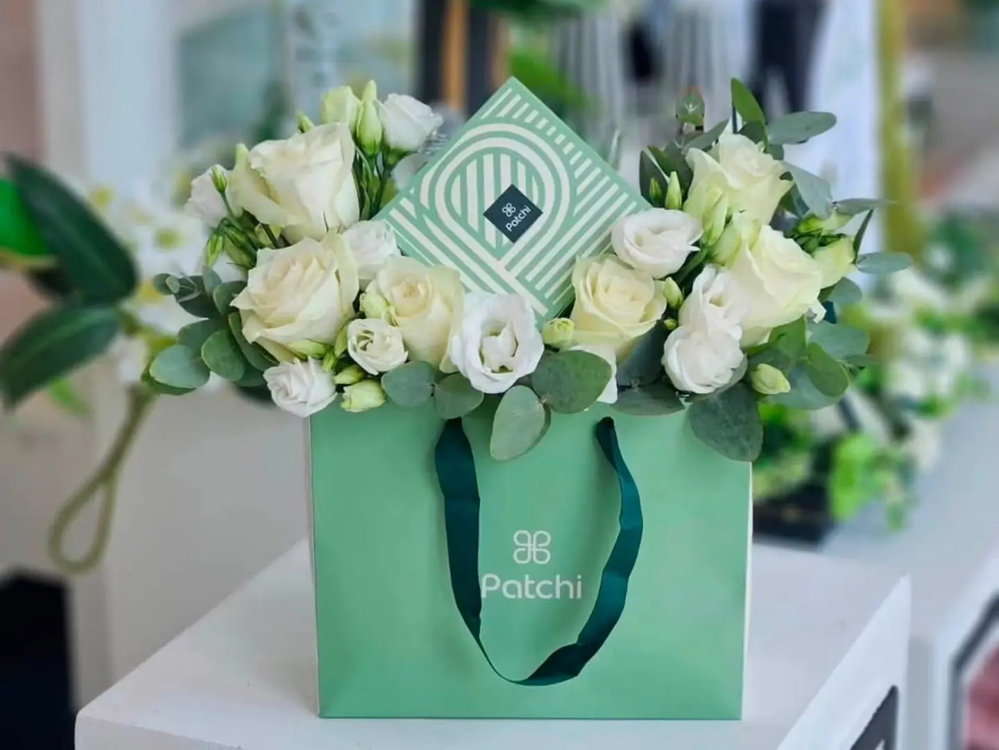 Patchi Chocolate With White Flowers