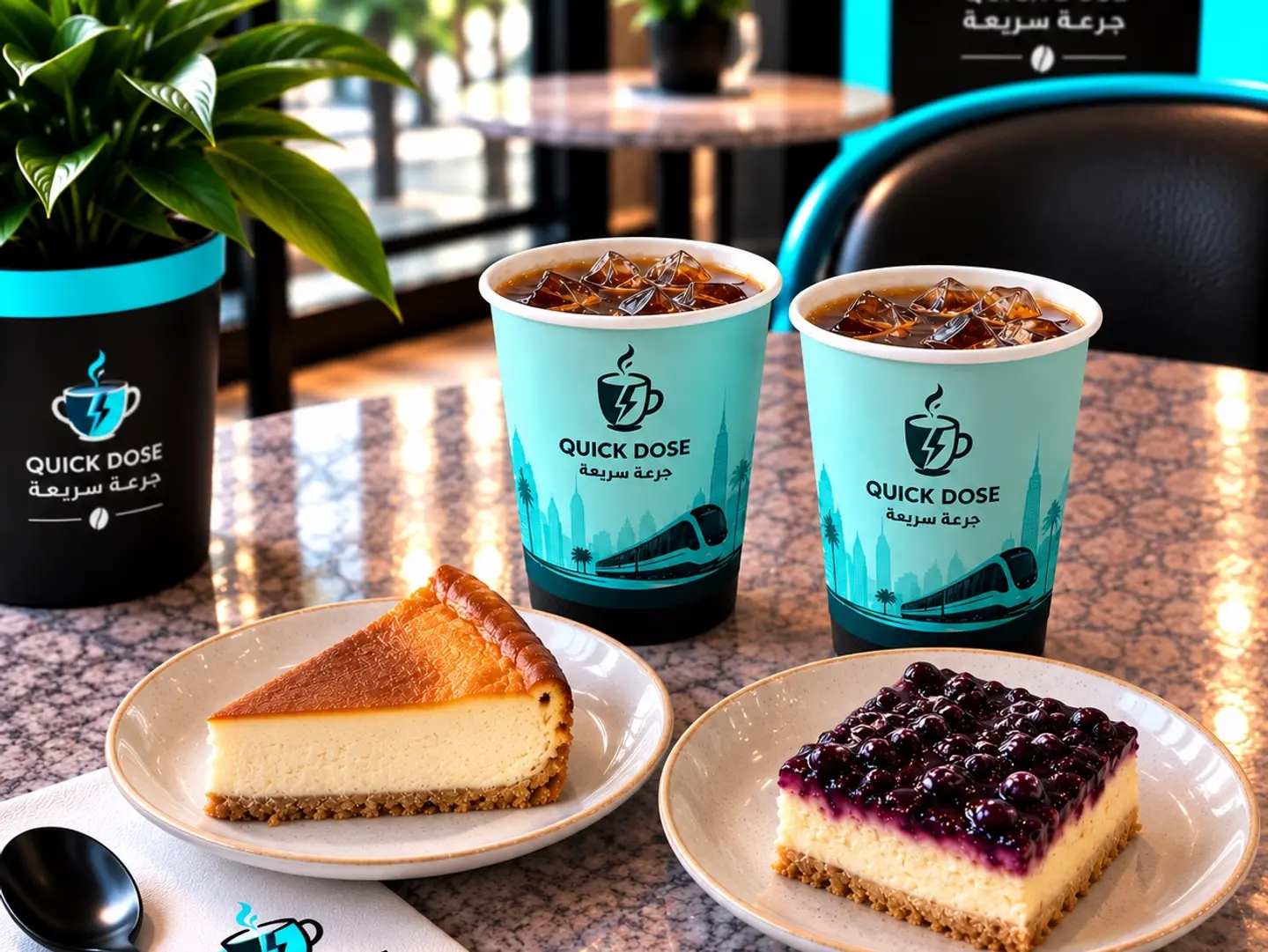 Two Coffees Of The Day With Two Desserts Of Your Choice