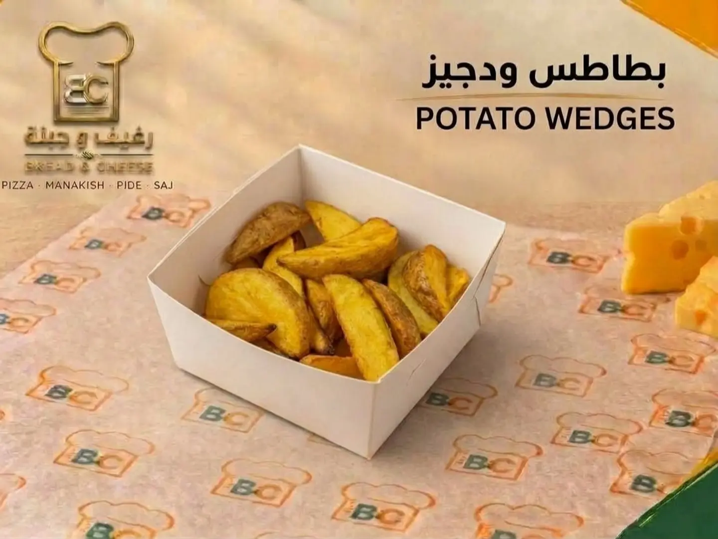 بطاطس ودجز بالفرن
