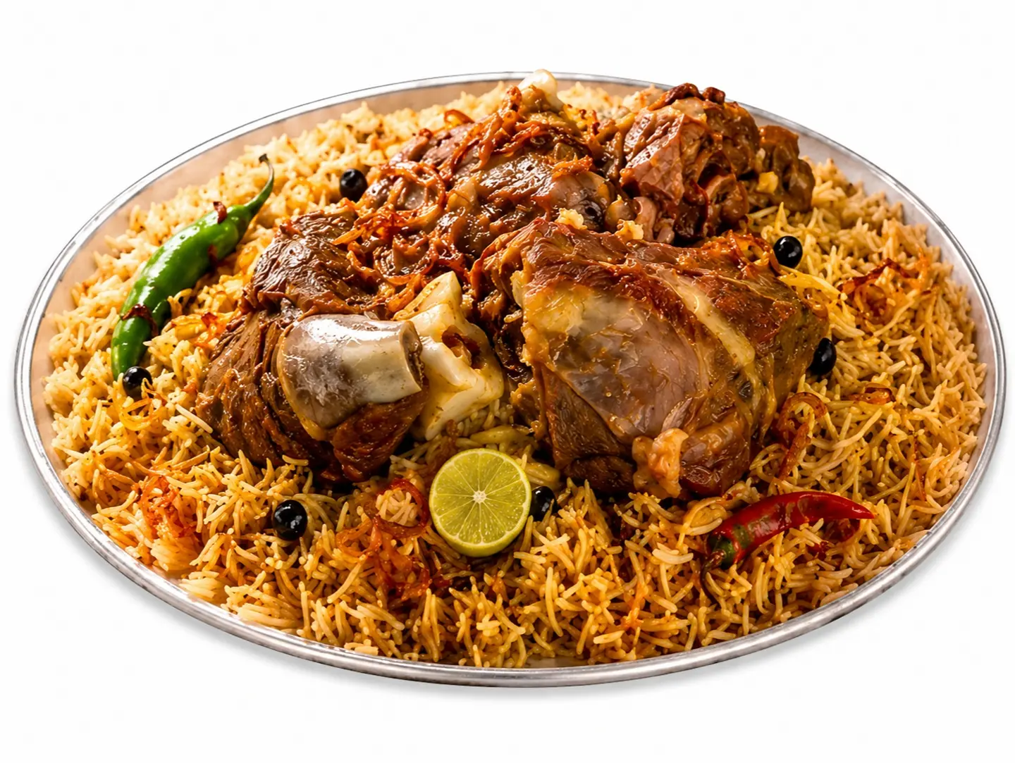 A Portion Of Camel Meat With Abu Bint Rice