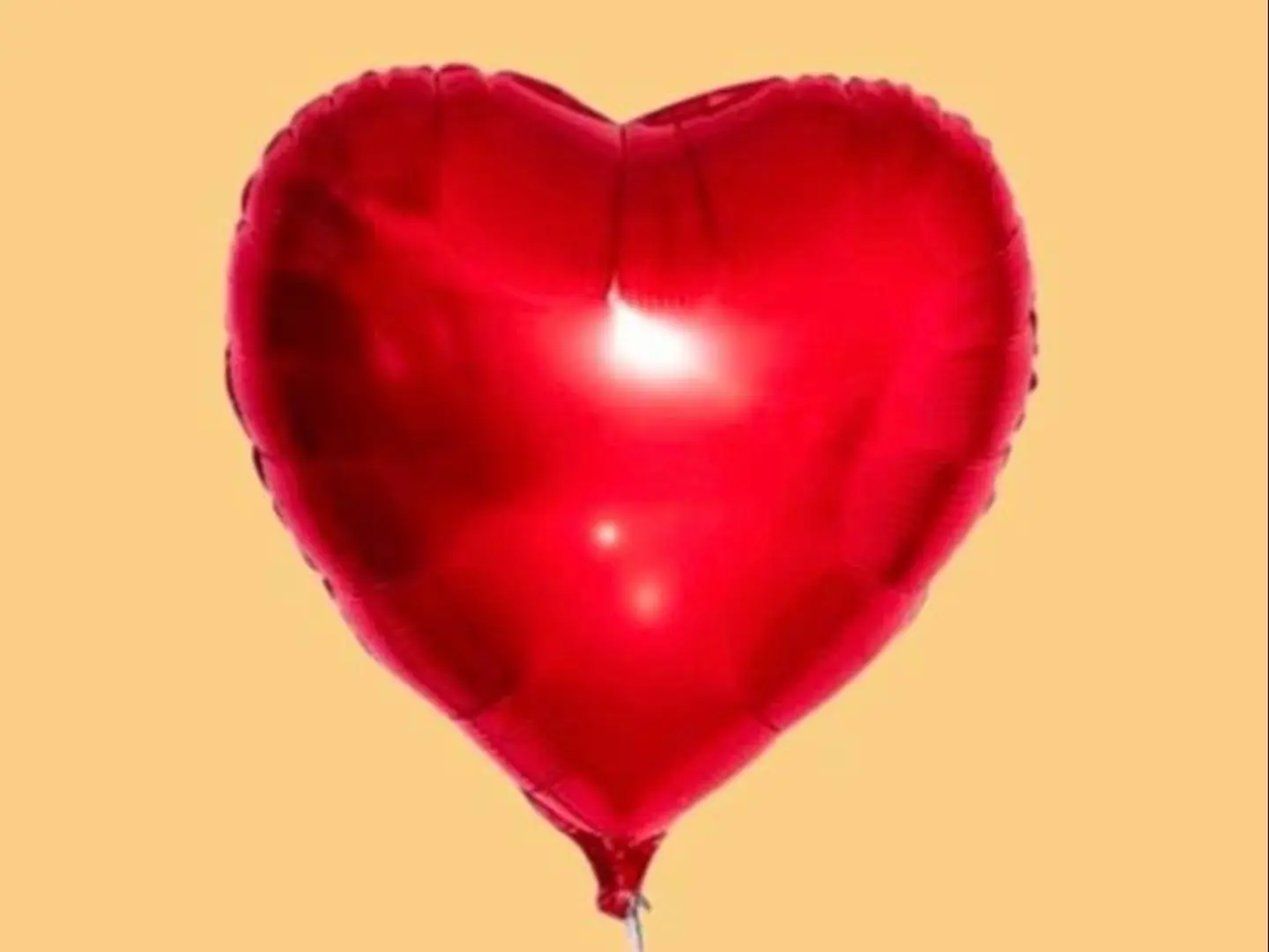 A Beautiful Red Heart Shaped Balloon