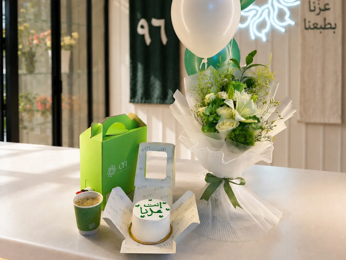 Flower Bouquet Bento Cake & Coffee Anta Ezzana