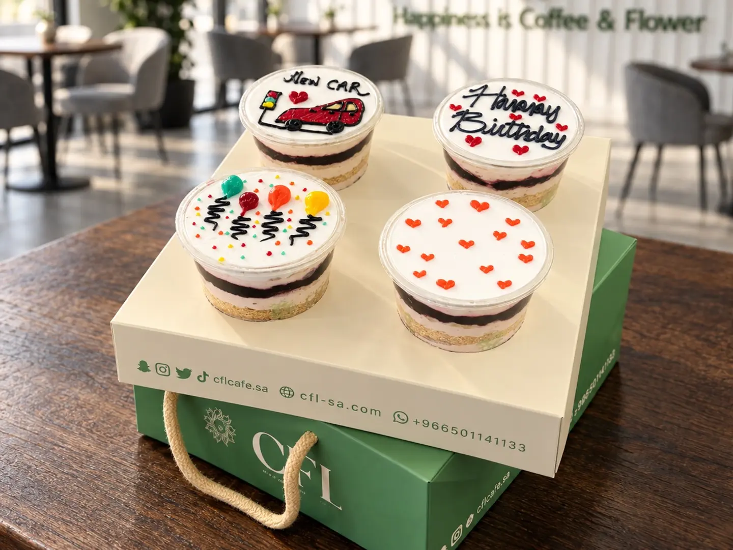 Fancy Box 4 Cake Cups