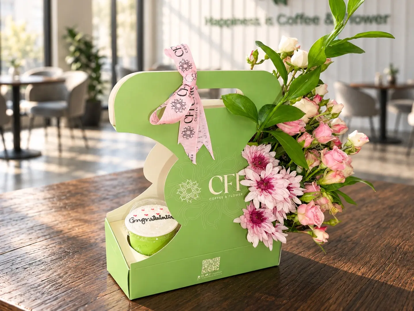 Flower Holder And Cupcake Or Sweet