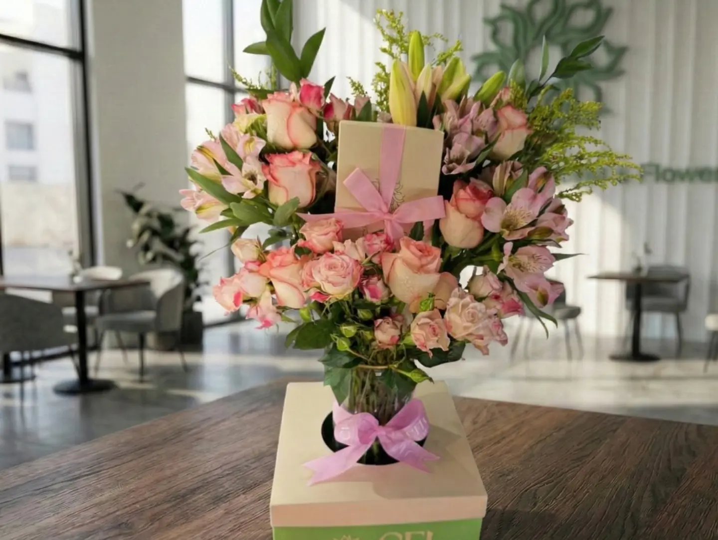 Rose & Chocolate Vase