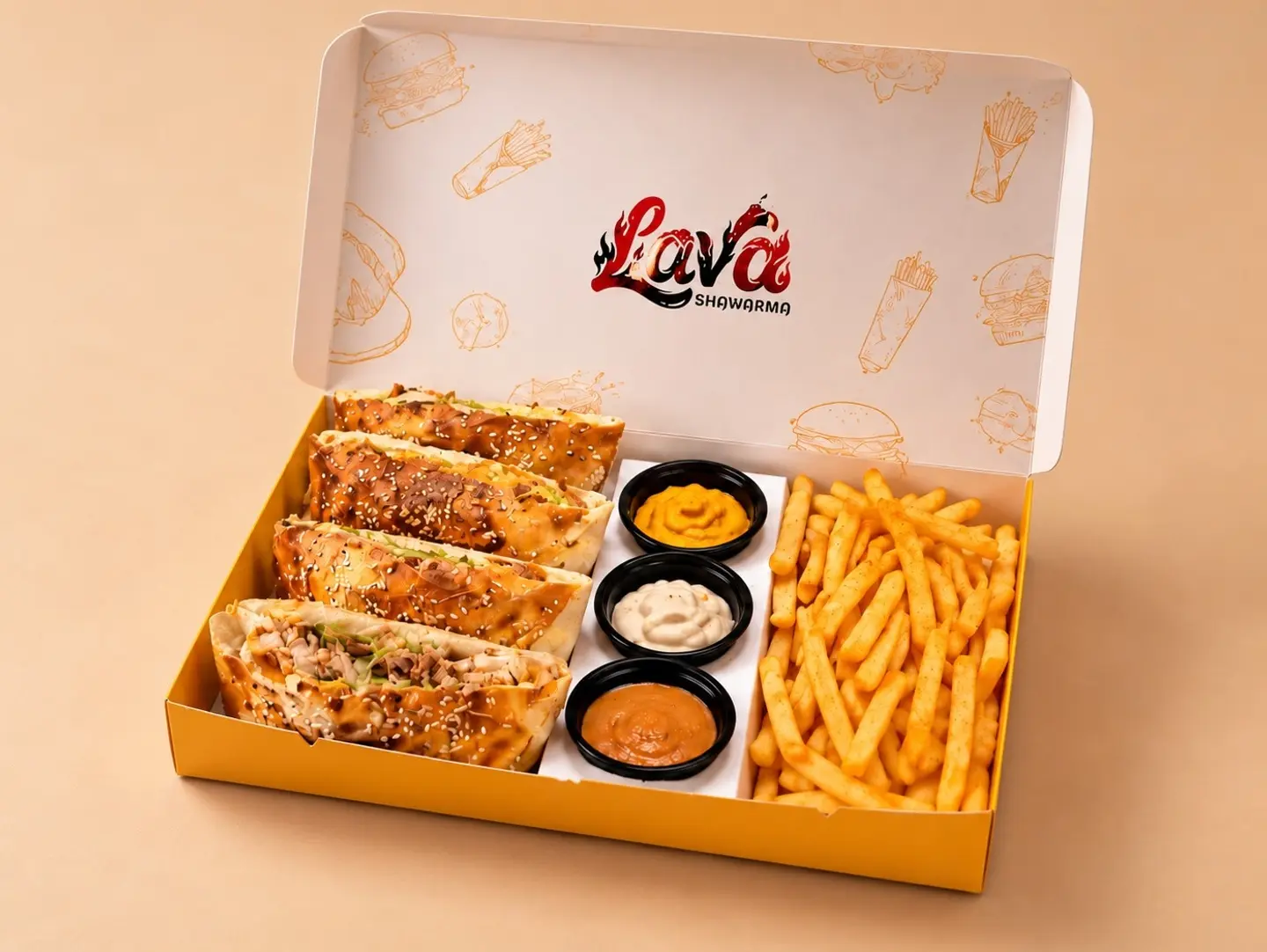 Lava Snack Burger Box