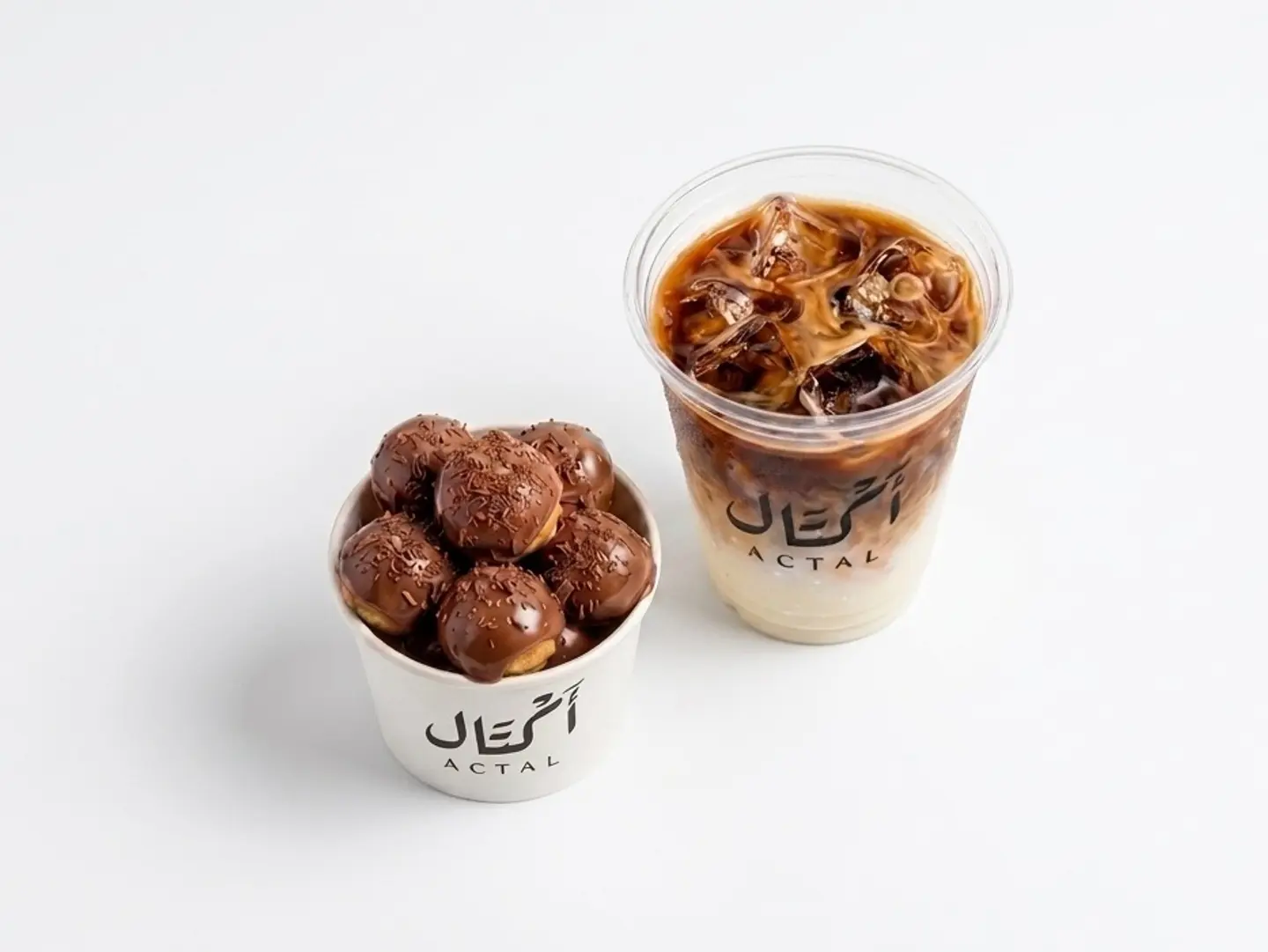 Iced Spanish Latte & Mini Pancakes