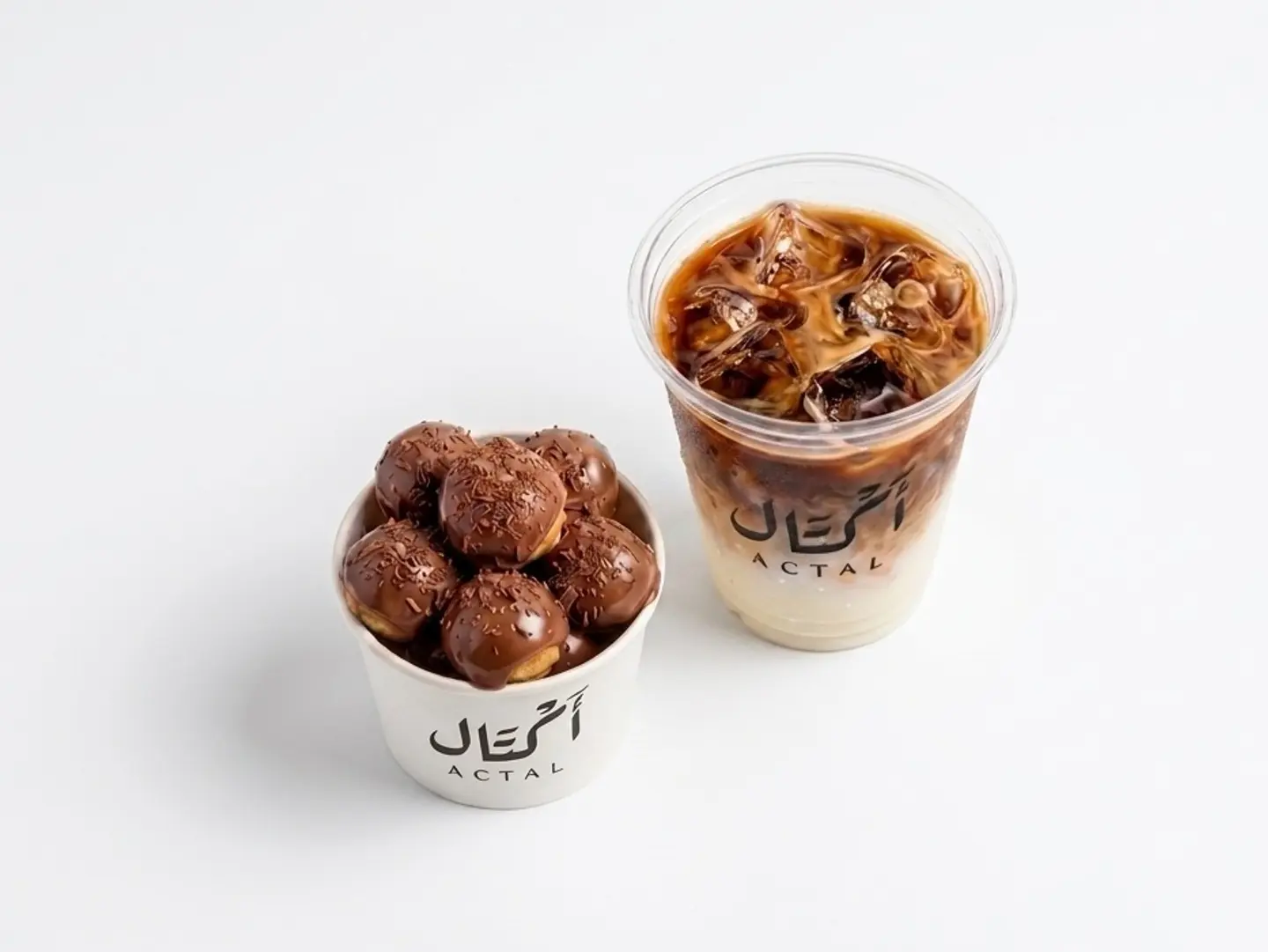 Iced Latte & Mini Pancakes