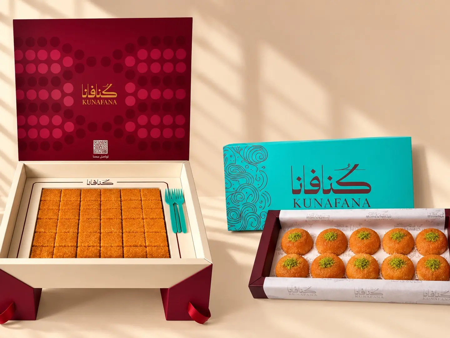 Family Box Milk Kunafa Roasted Deal With Small Box Mini Kunafa