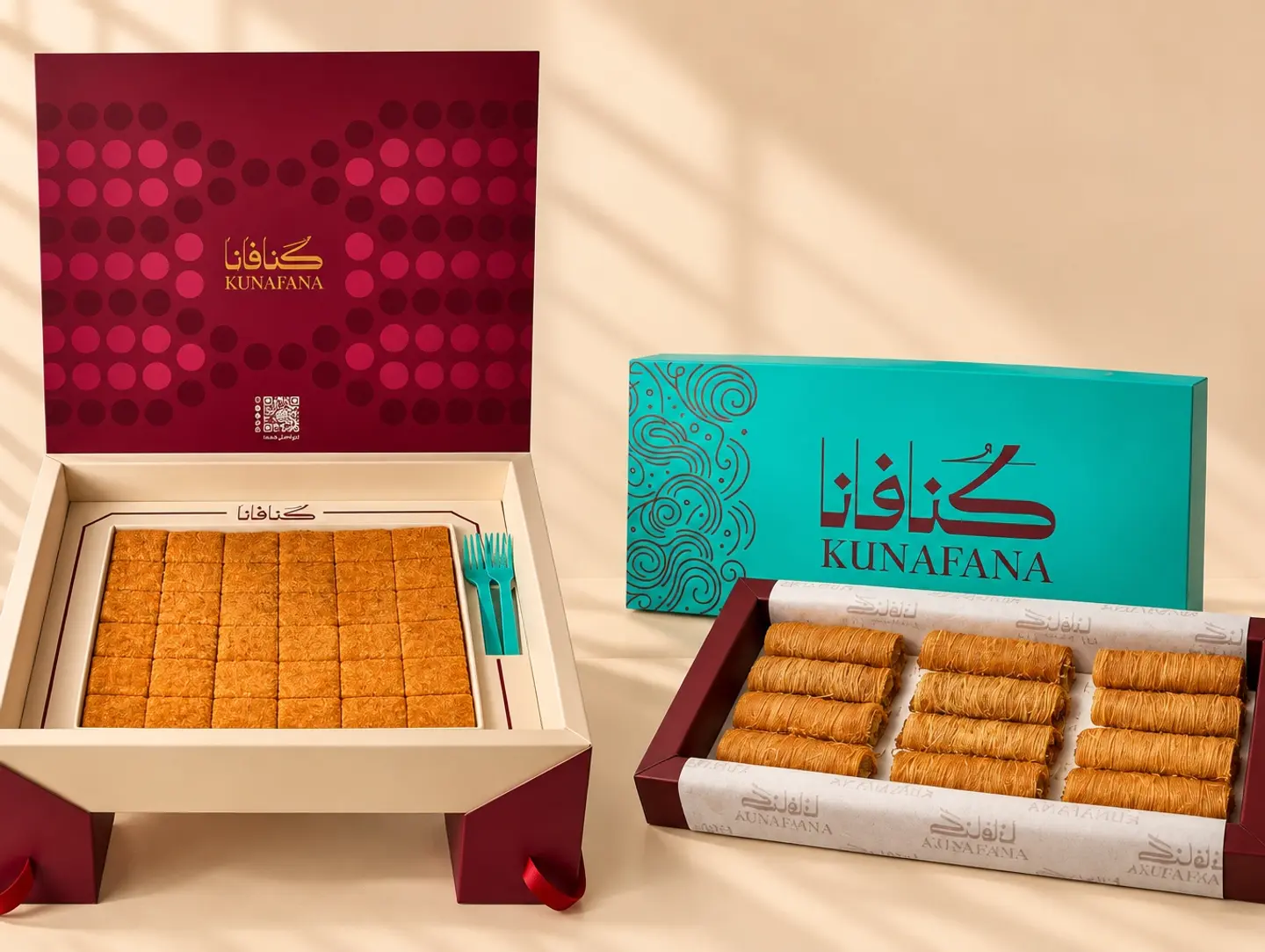 Fried Milk Kunafa Family Box With Small Mixed Fingers Box
