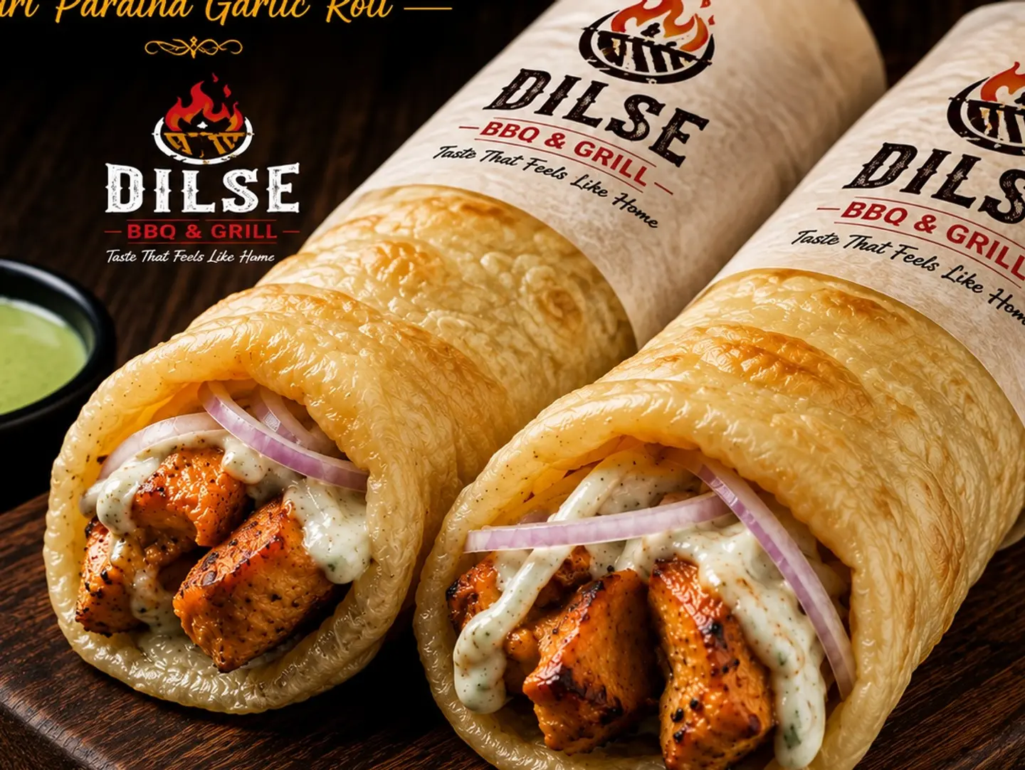 Malai Boti Garlic Roll