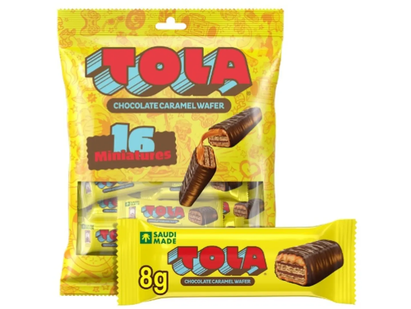 Tola Wafer Hash Covered With Caramel And Milk Chocolate 8g 14 P
