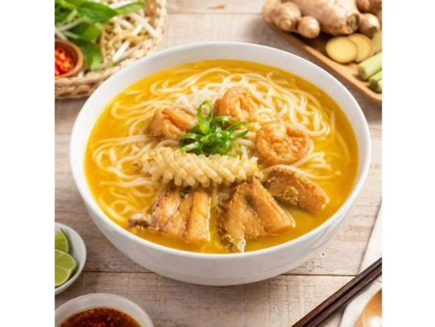 Seafood Noodles In Sour Broth