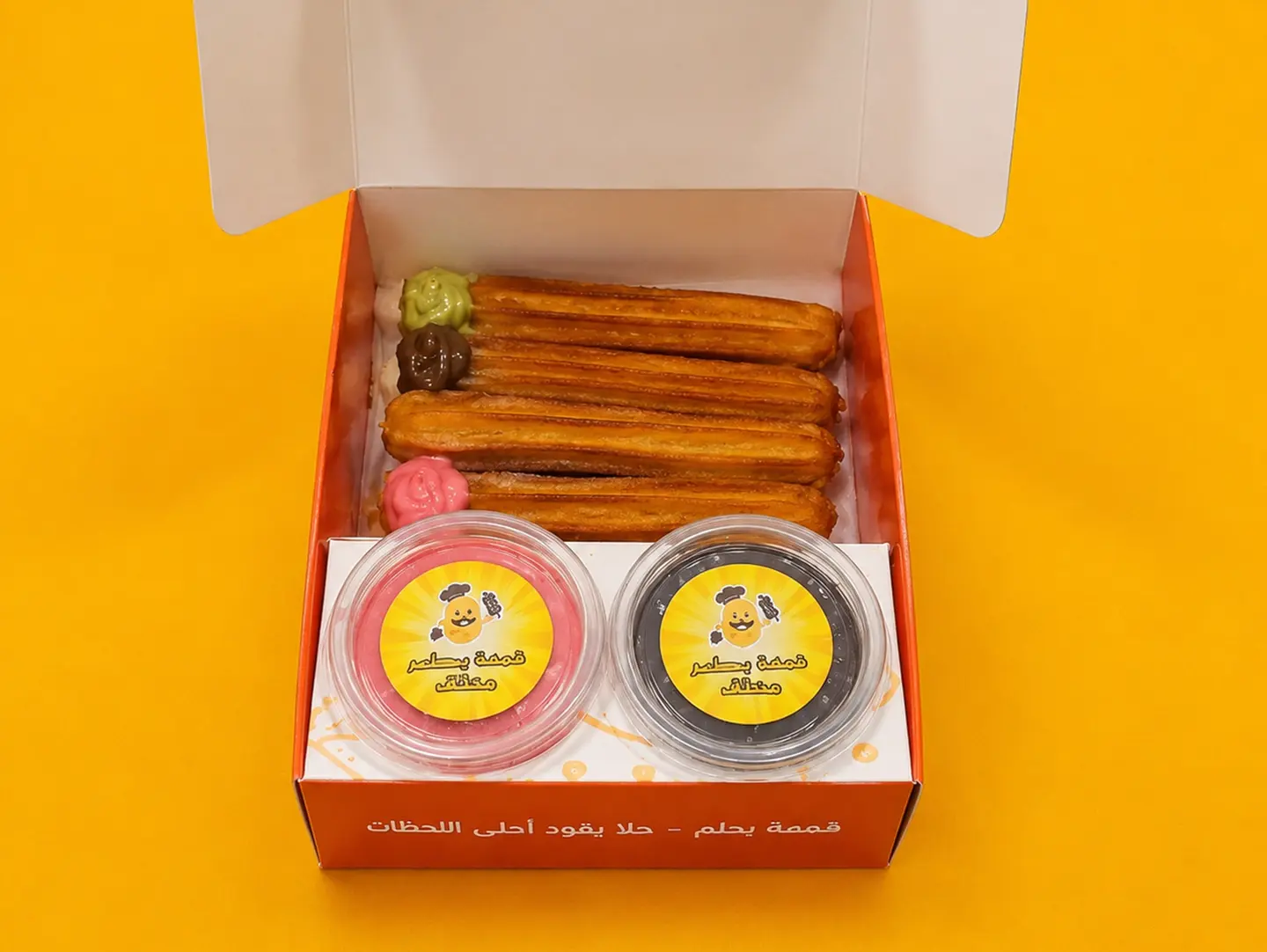 Churros With Mixed Sauces   8 Pieces