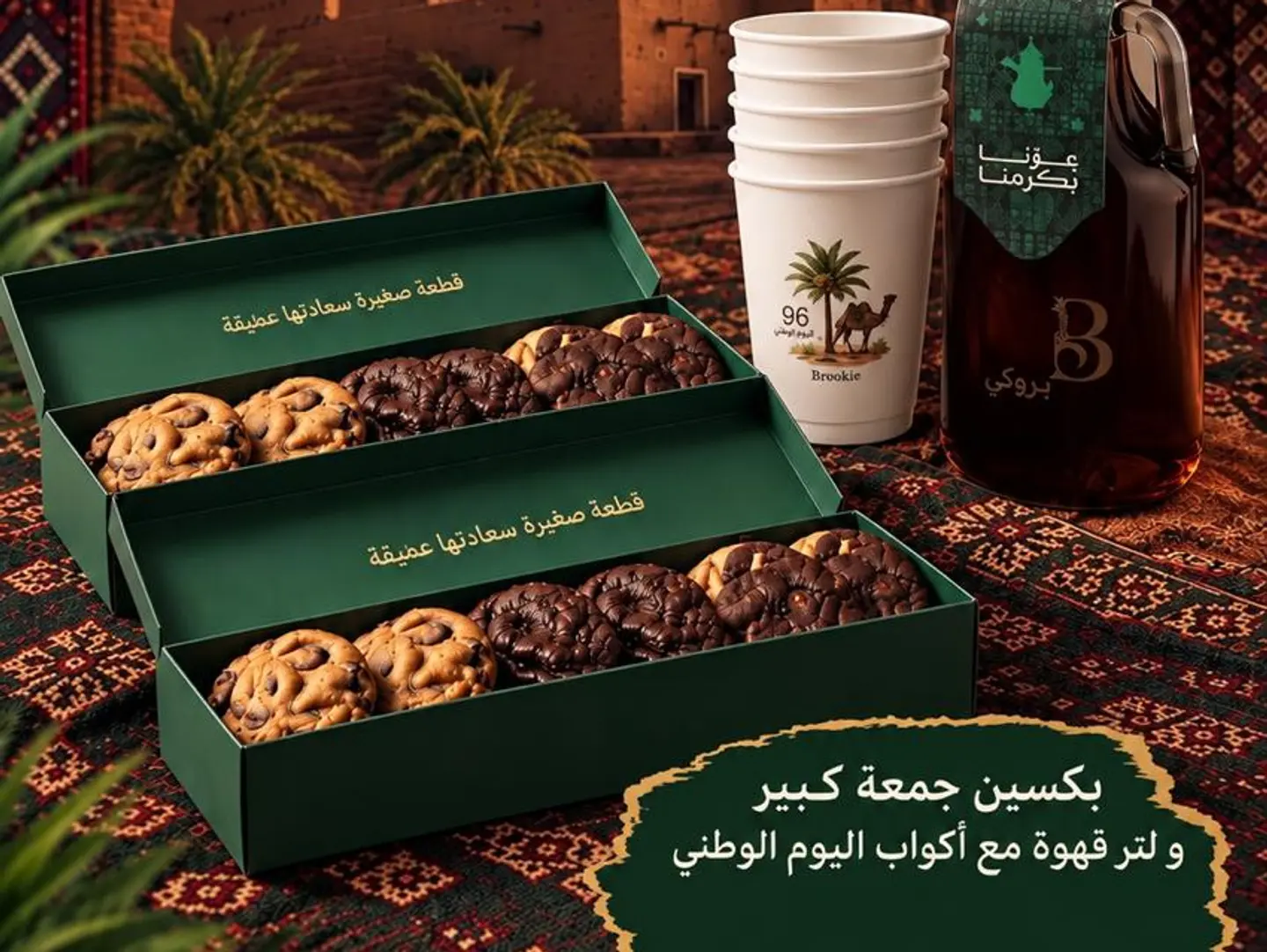 بوكسين جمعه كبير مع لتر قهوة اليوم واكواب اليوم الوطنى