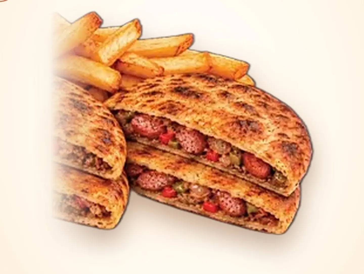 Alexandrian Sausage Hawawshi With Fries