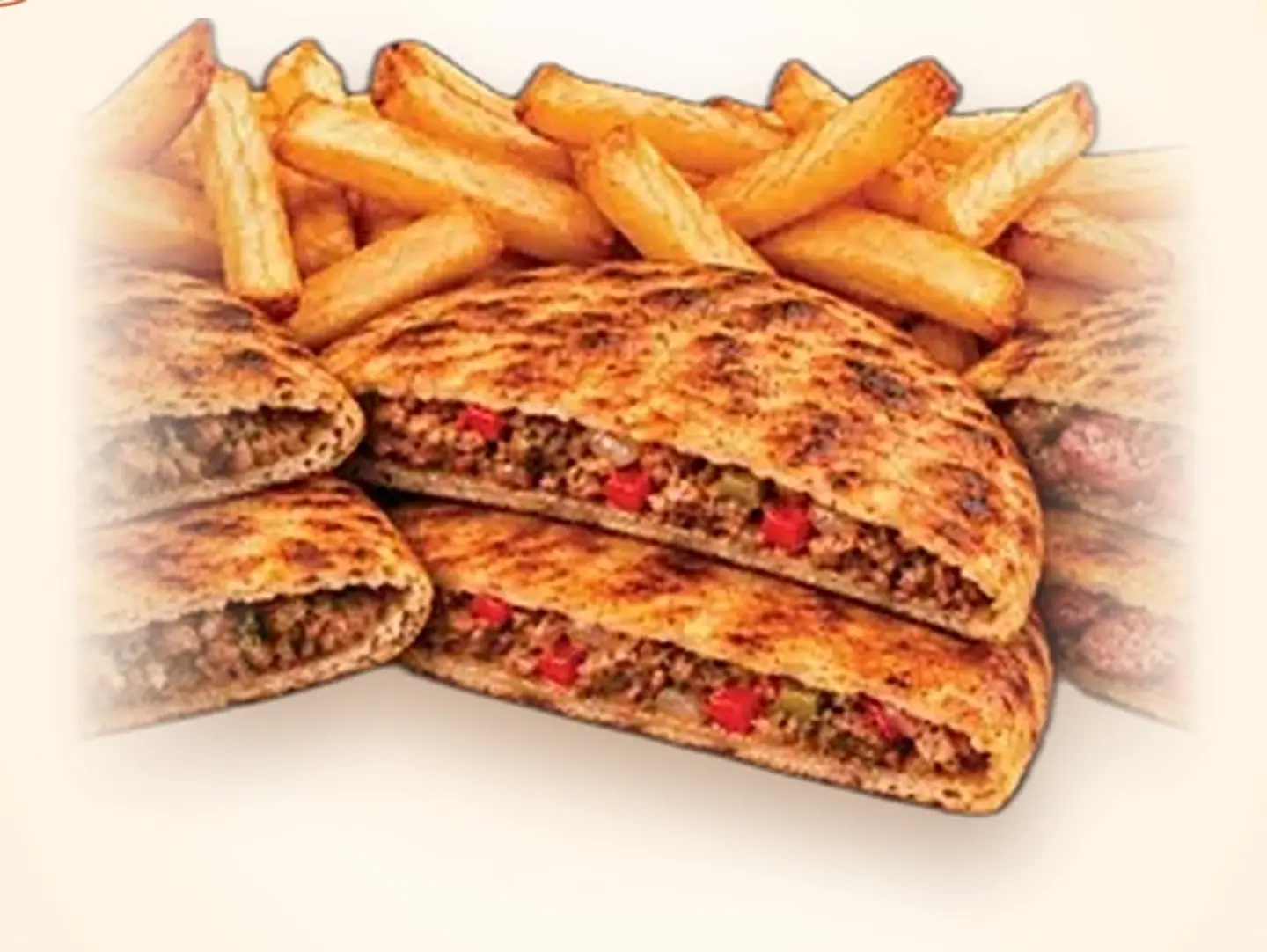 Alexandrian Meat Hawawshi With Fries