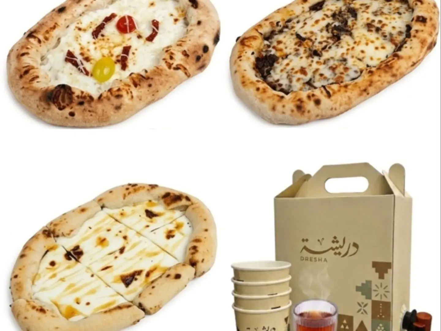 Mixed Cheeses + Spinach With Cheese + Labneh With Honey + Tea Box