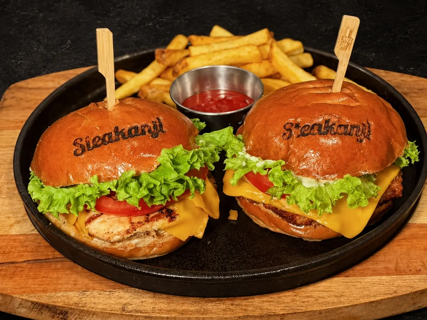 2x Grilled Chicken Burgers