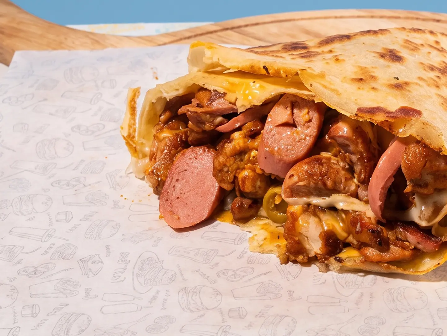 Sausage Crepe - Cono
