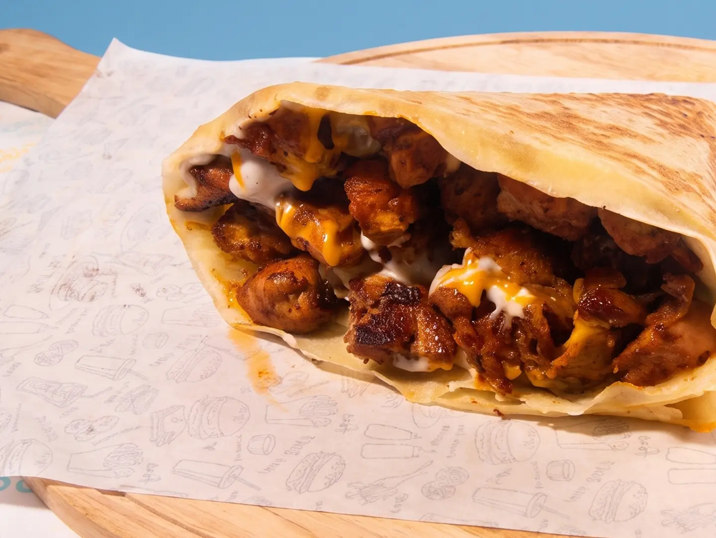 Charcoal Grilled Shish Taouk Crepe - Cono
