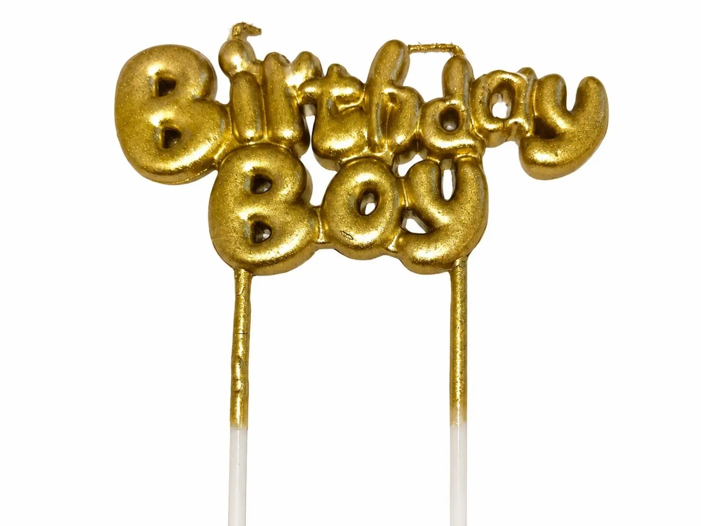 Birthday Boy Candle Gold Color