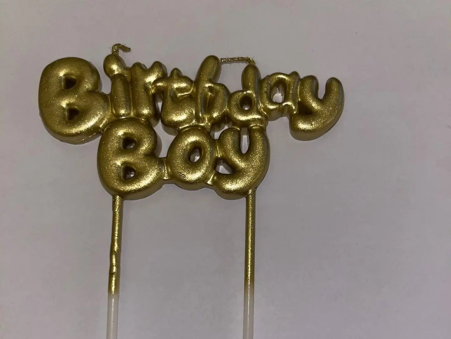 Birthday Boy Gold Candle