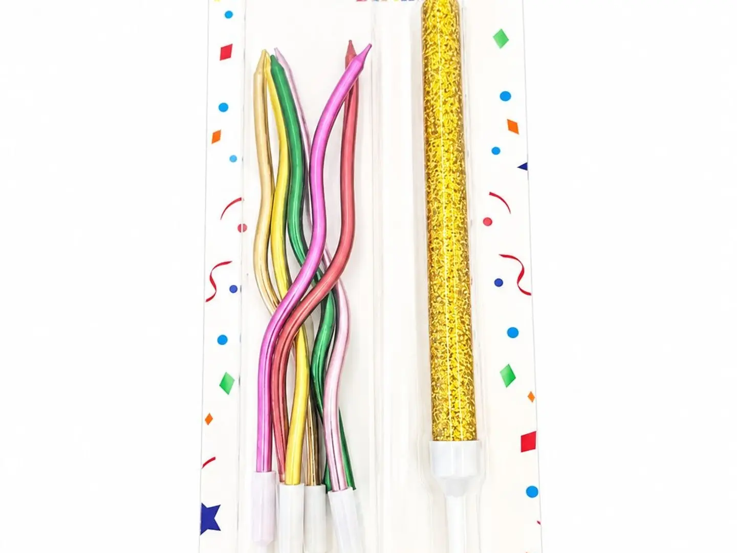 Colored Candle With A Sparkler Candle