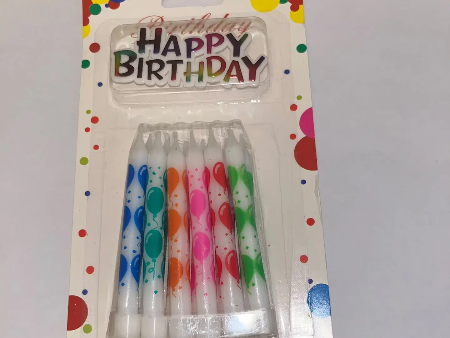 Colored Birthday Candles