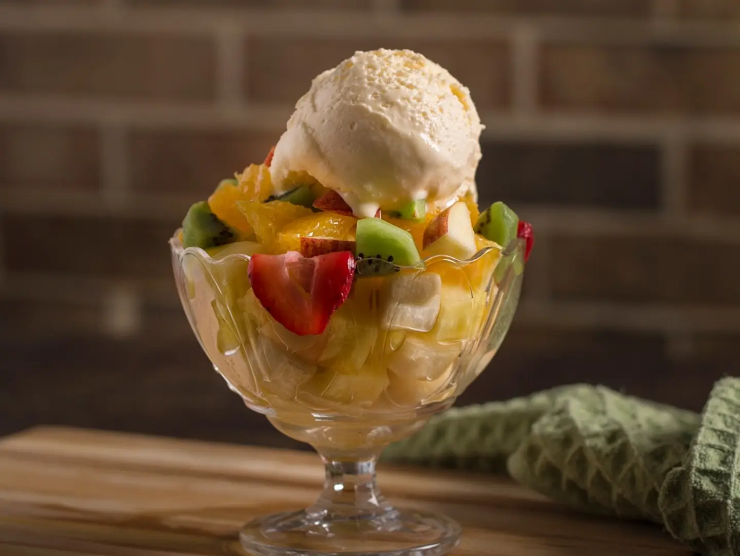 Fruit Salad With Ice Cream