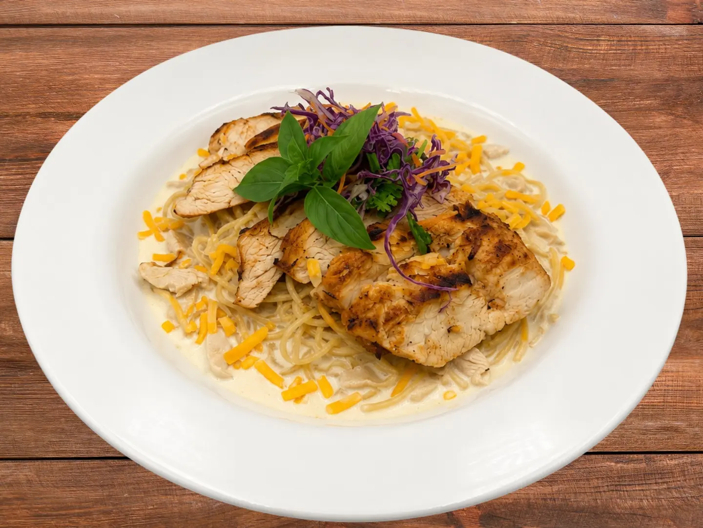Spaghetti Carbonara Chicken Grill