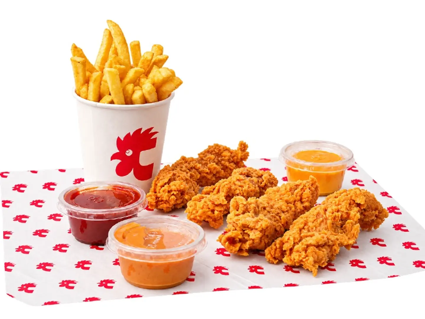 Crunchy Strips Combo - Single Meal 4 Strips (Boneless )