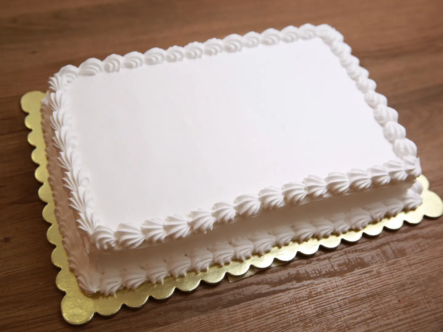 Large Rectangular Vanilla Cake