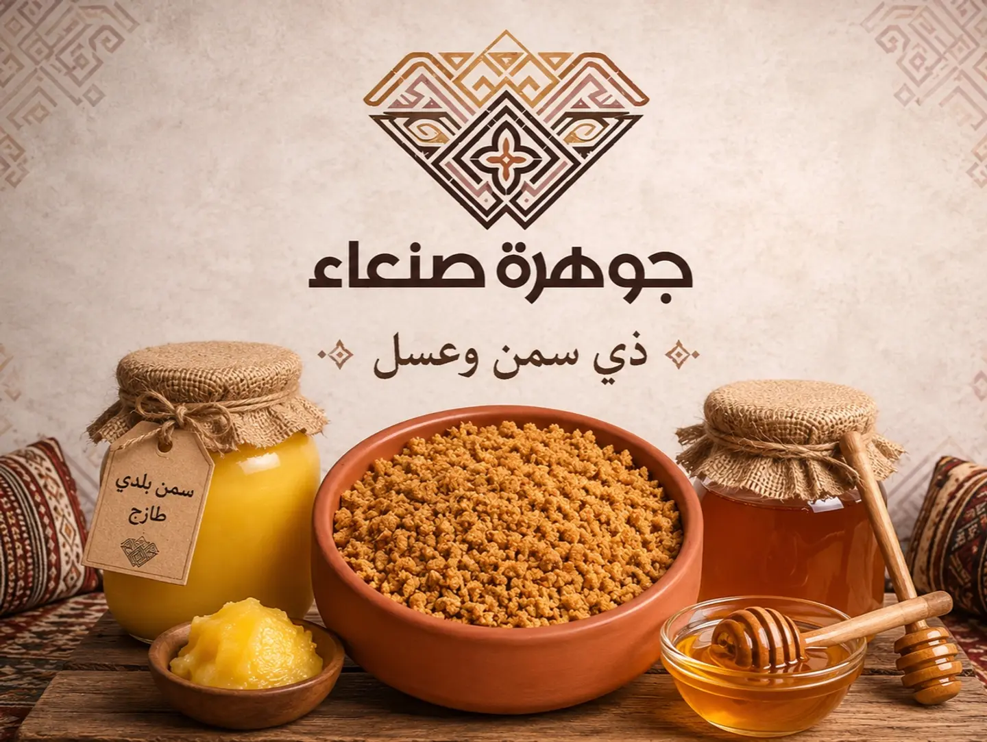 فته تمر سمن وعسل