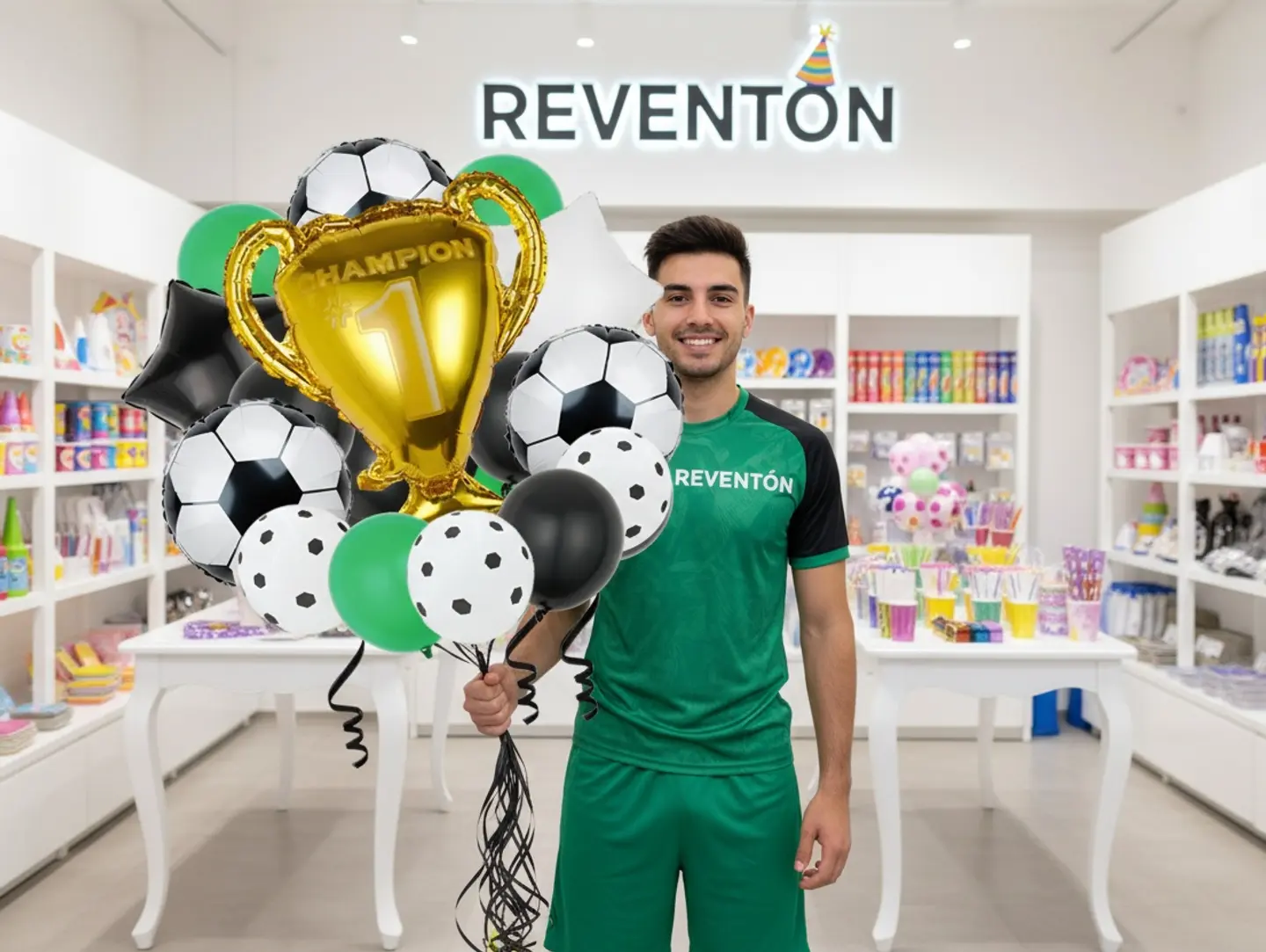 باقة بالونات كرة قدم و الكأس 2