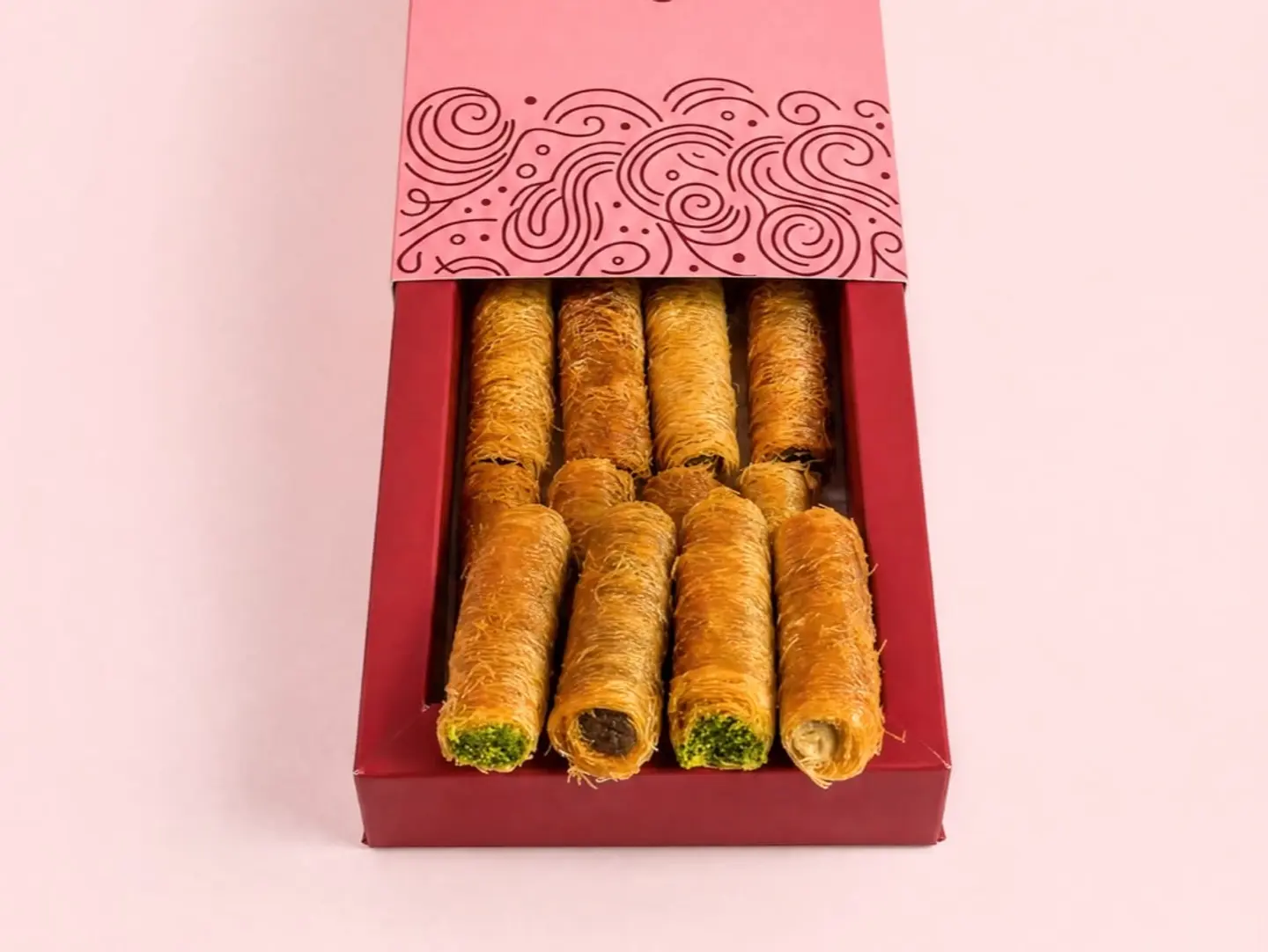 علبة كنافه صوابع قشطه صغير