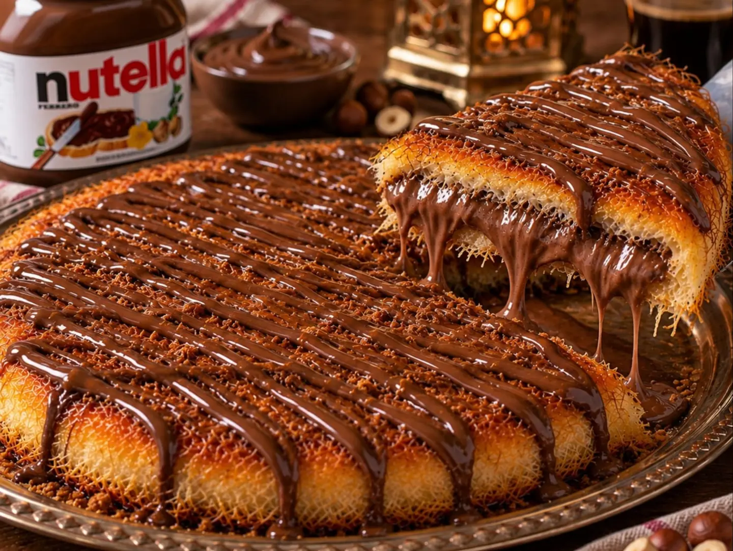 Kunafah With Nutella Sauce - Small