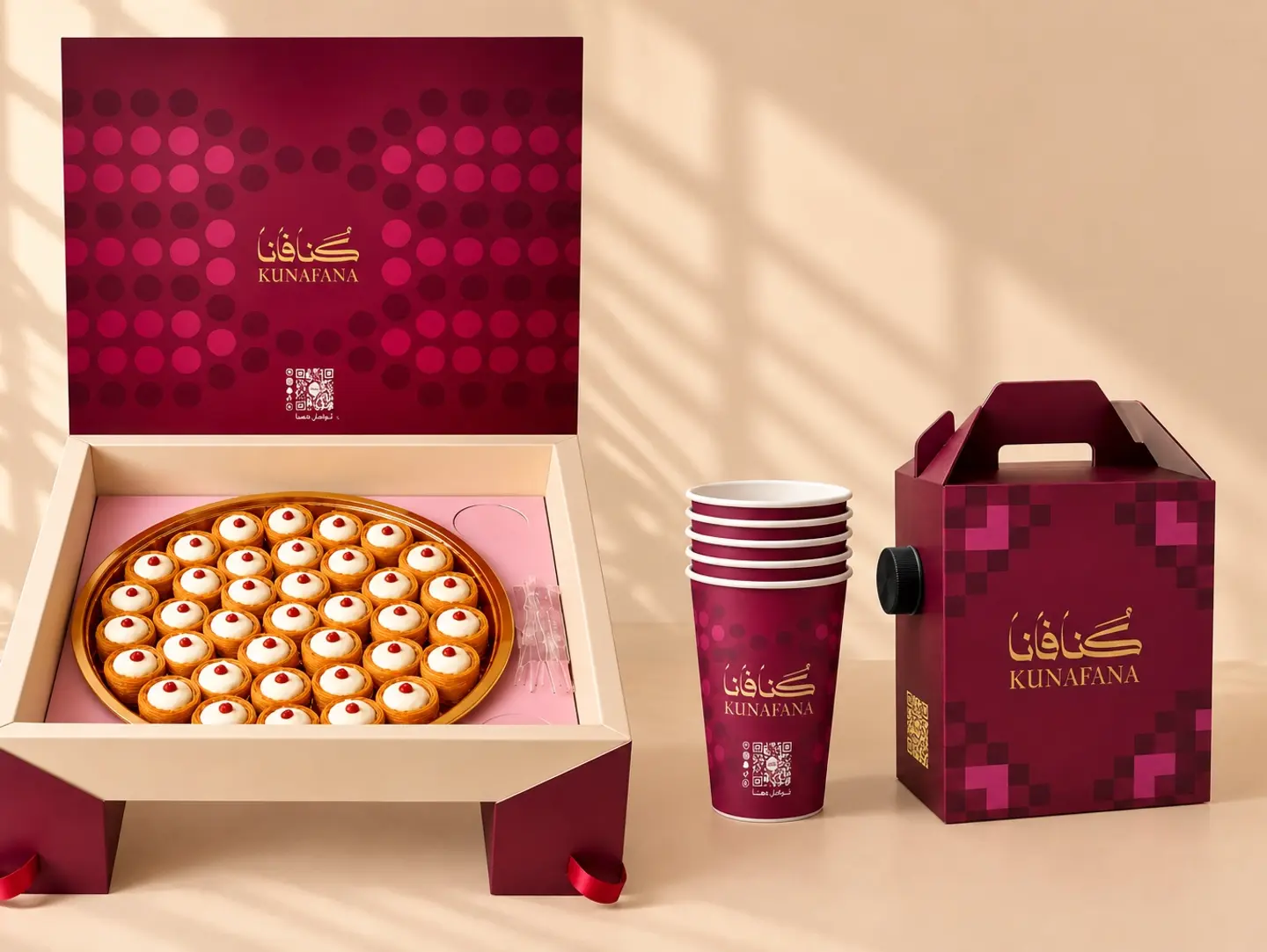 Cheese Cake Kunafa Box With Day Coffee Box Offer