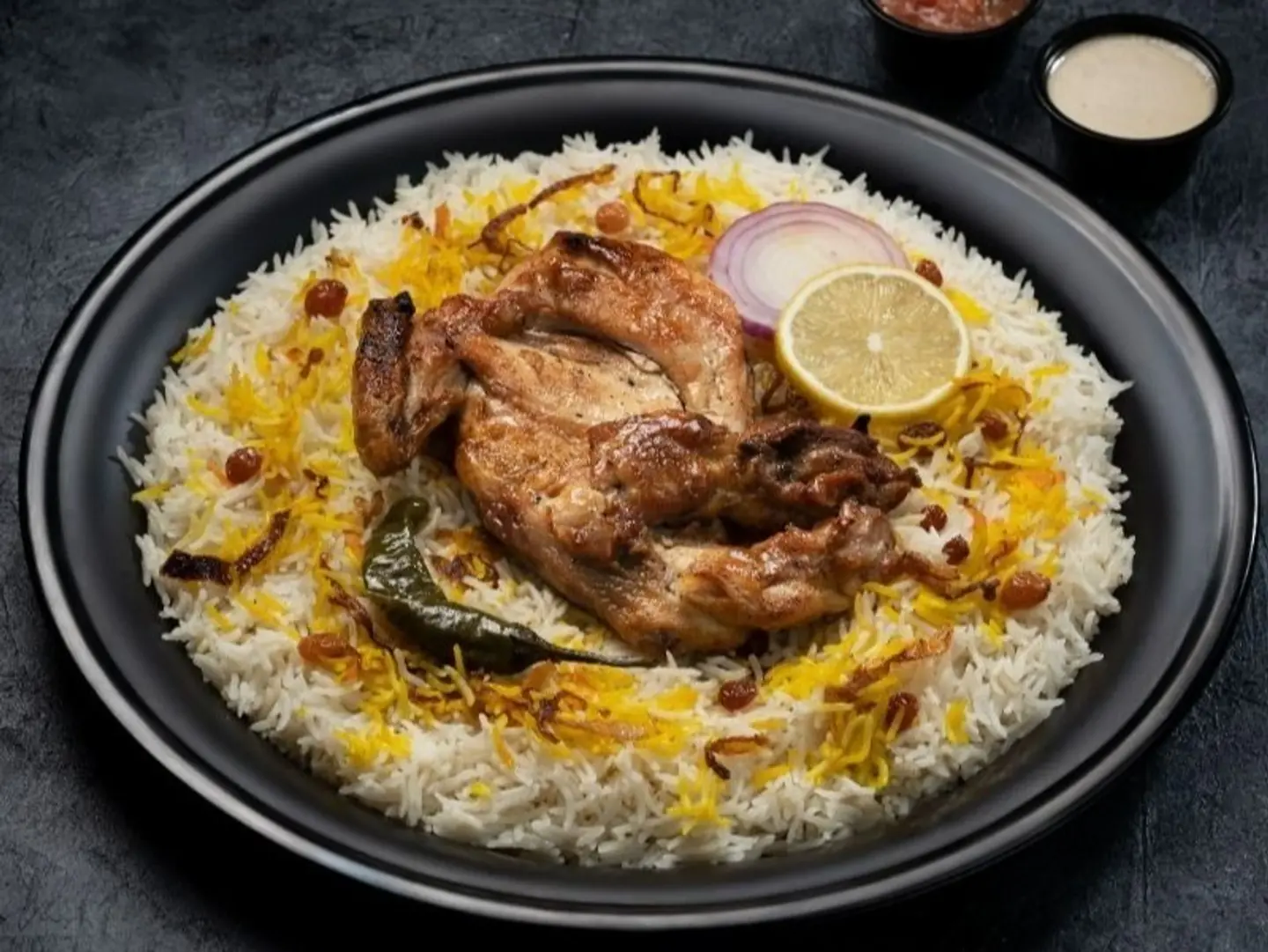 حبة دجاج مظبي مع ارز بيشاور