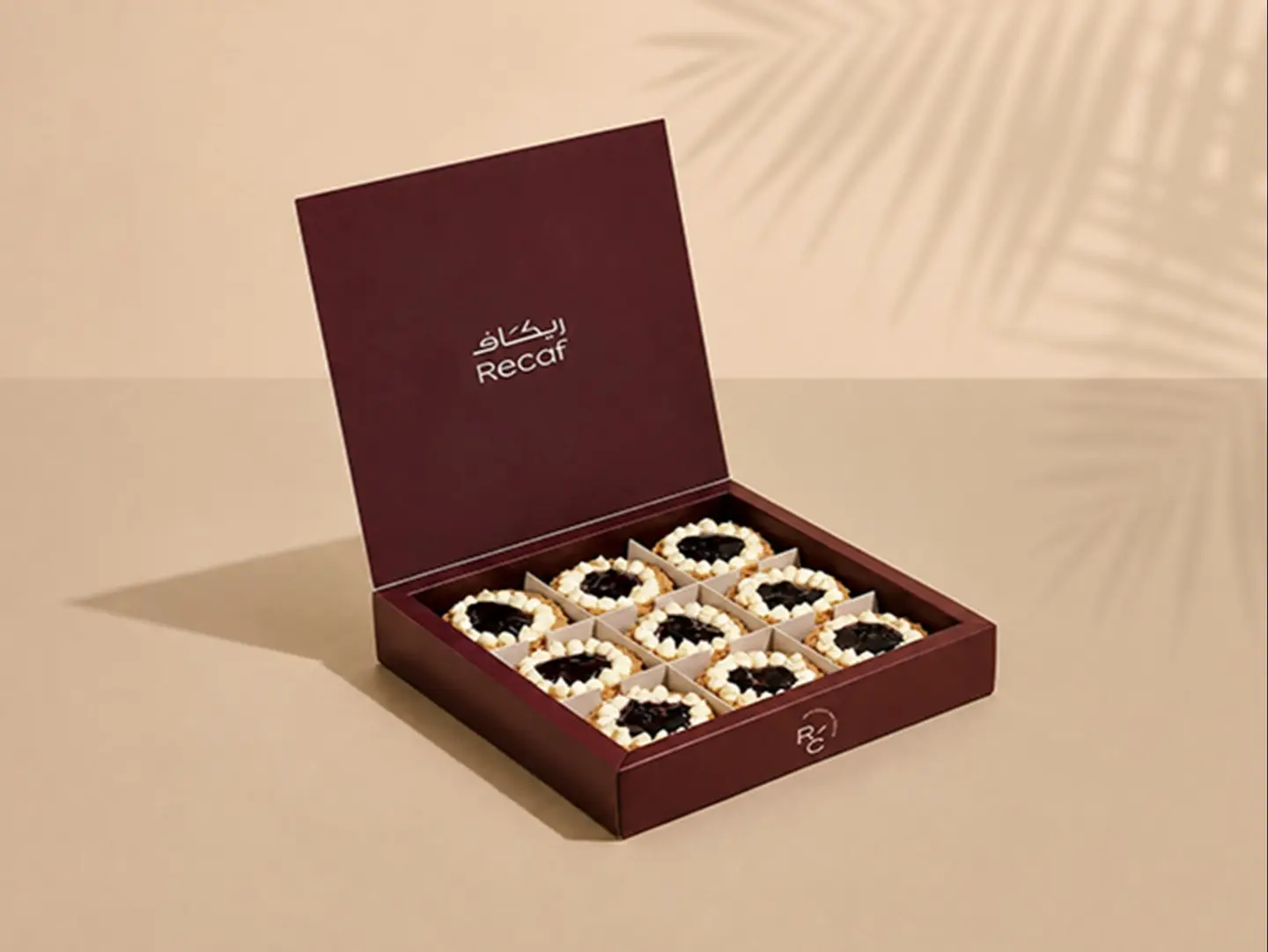Recheese Cake Box - Recheese Cake 9pcs Box With 1 L Coffee