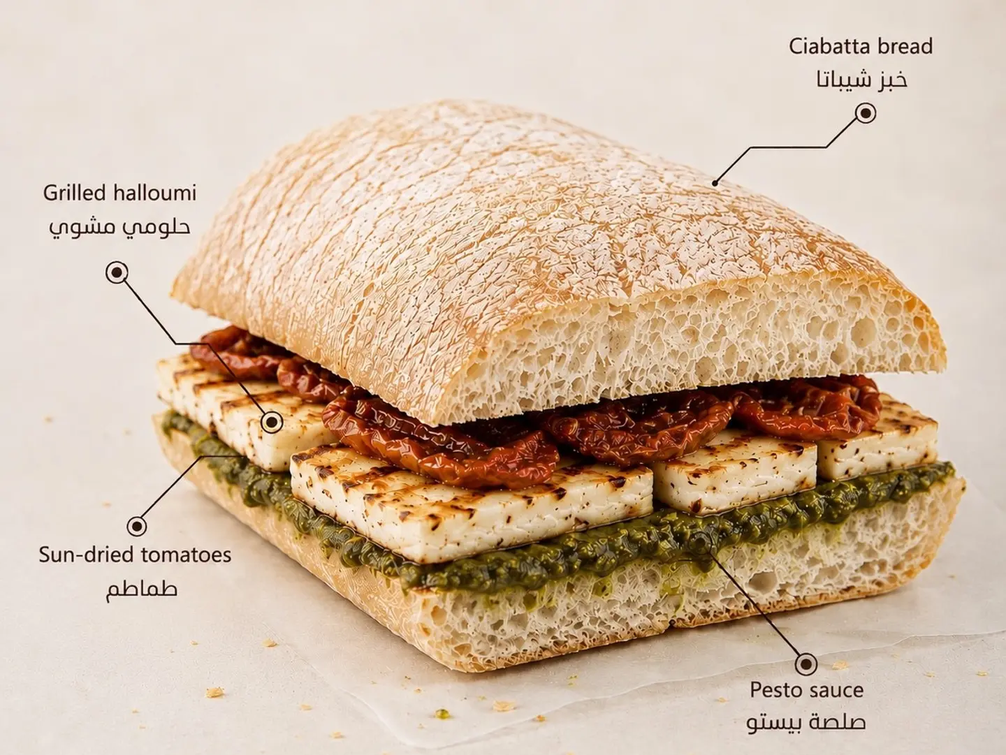 Halloumi Pesto Sandwich